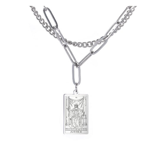 Retro Twelve Constellation Tarot Necklace
