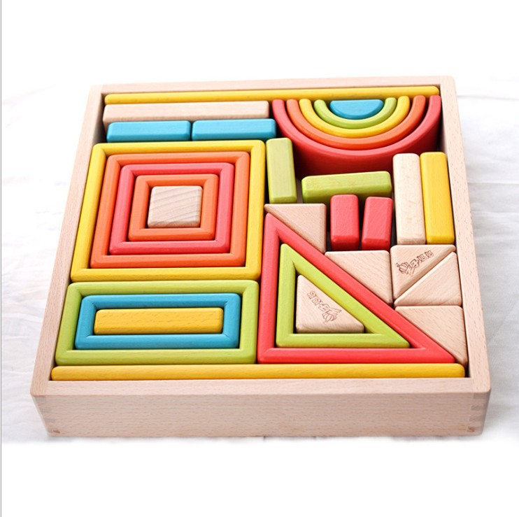 Rainbow Building Blocks Creative Baby Educational Toy