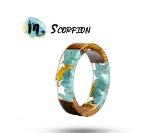 Resin Zodiac Ring