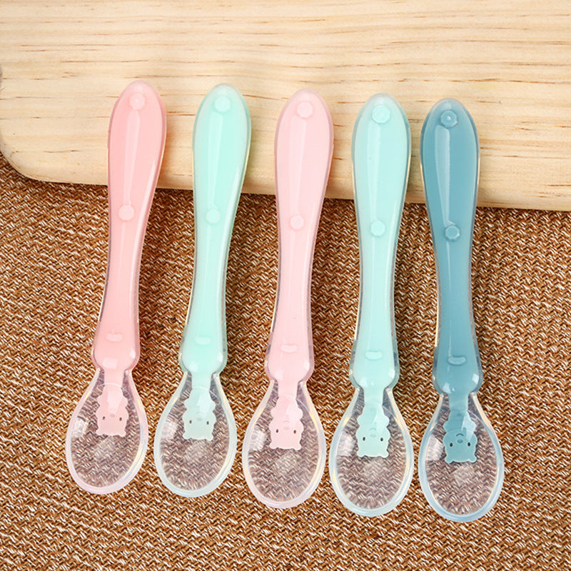 Baby Silicone Feeding Spoon For Water & Soup