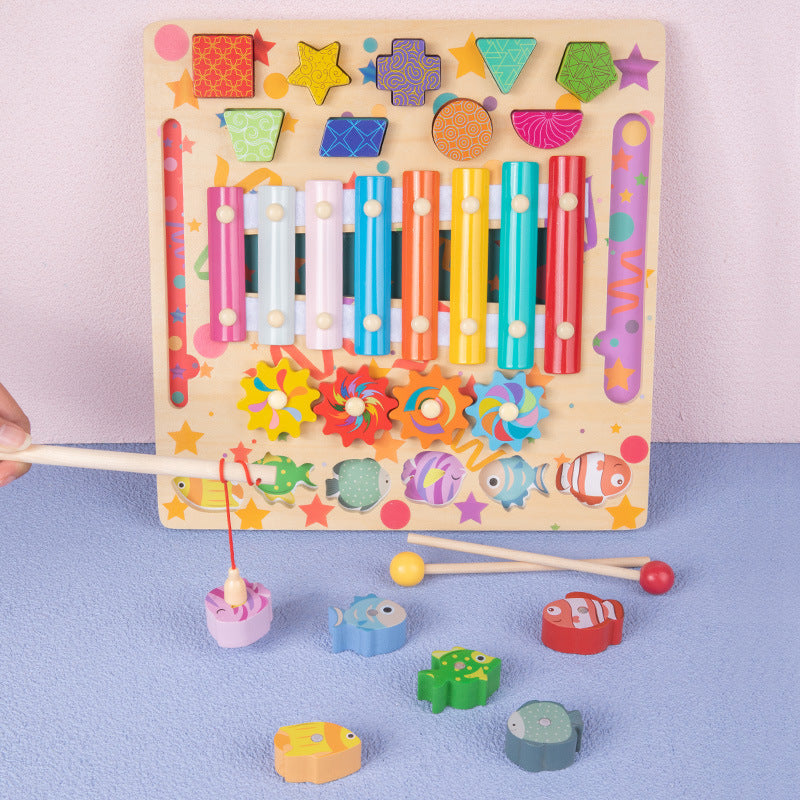 Baby Busy Board Wooden Fruit Games Toys