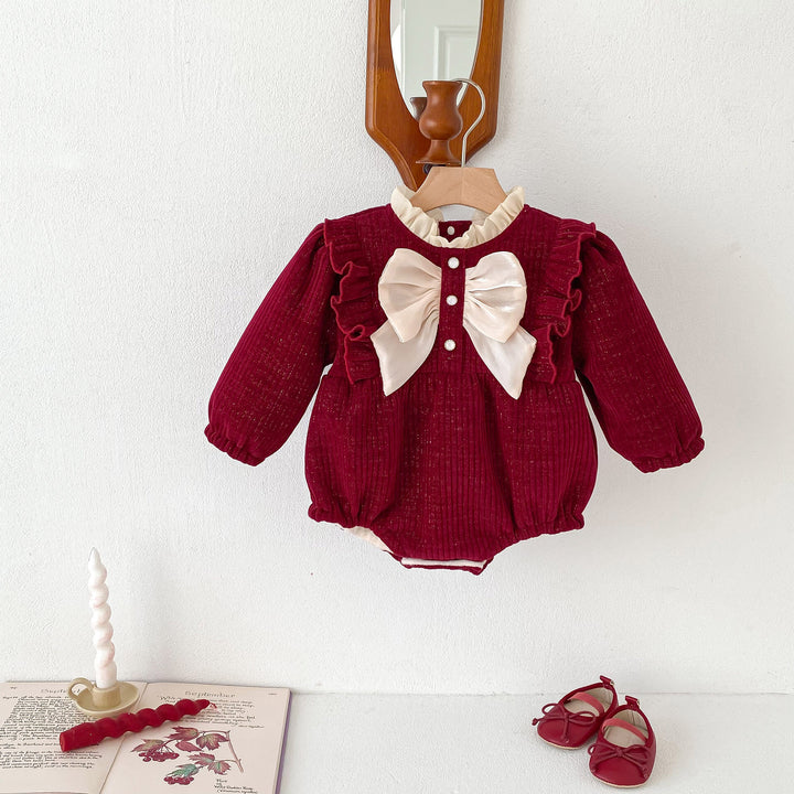 Baby Fleece-Lined Girl Romper