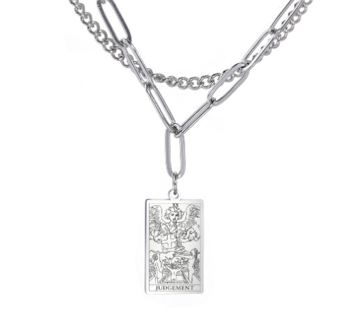 Retro Twelve Constellation Tarot Necklace