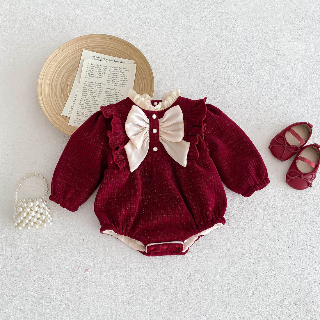 Baby Fleece-Lined Girl Romper