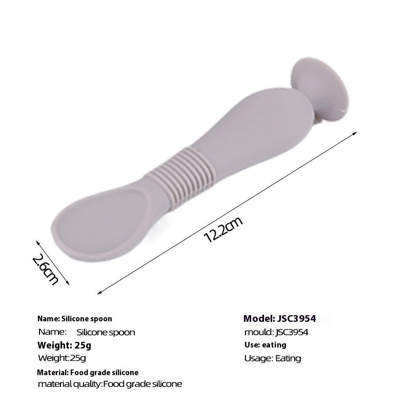Baby Silicone Feeding Spoon Soft Head for Soup & Food