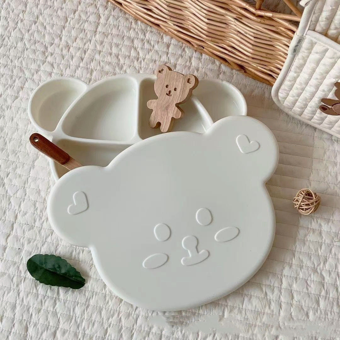 Suction-type Baby Silicone Tableware Complementary Food Bowl