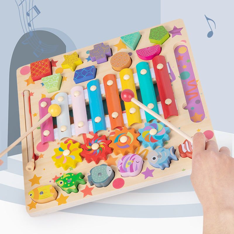 Baby Busy Board Wooden Fruit Games Toys