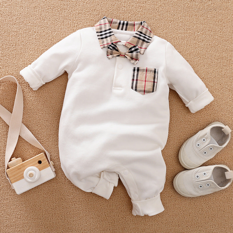 Baby Long Sleeve Gentleman Romper