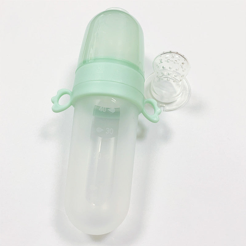 Baby Silicone Rice Cereal Feeding Bottle With Spoon