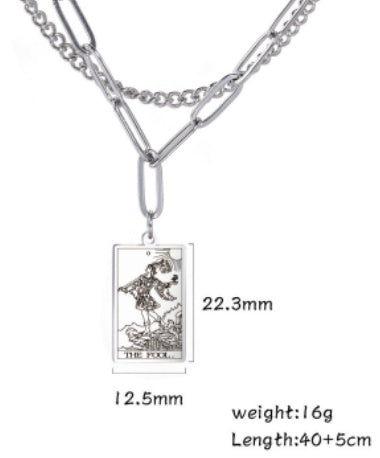Retro Twelve Constellation Tarot Necklace